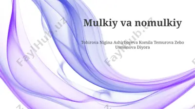 davlat va xususiy sektorlarda ishlab chiqarish — PPTX