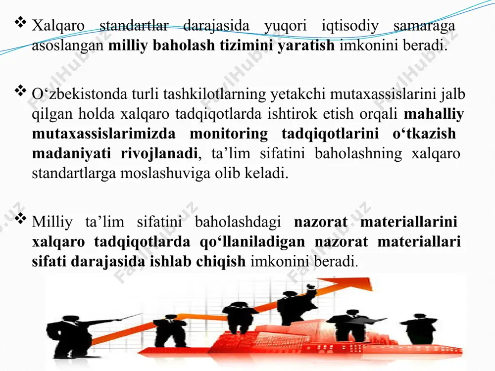 xonligi) 1 singapur 564 2 gonkong (xitoy) 548 3 kanada 544 4 fillandiya 542 5 irlandiya 532 6 estoniya 531 7 janubiy koreya 524 8 yaponiya 521 9 norvegiya 520 10 yangi zelandiya 516 2015 yilda o‘tkazilgan tadqiqot natijalari (tabiiy-ilmiy savodxonligi) 1 singapur 556 2 gonkong (xitoy) 538 3 kanada 534 4 fillandiya 532 5 irlandiya 531 6 estoniya 529 7 janubiy koreya 528 8 yaponiya 525 9 norvegiya 523 10 yangi zelandiya 518 pisada o‘quvchilarning bilim sifati monitoringi 5 ta yo‘nalish bo‘yicha aniqlanadi. tadqiqot yo‘nalish- lari *o‘qish savodxonligi *matematik savodxonlik moliyaviy savodxonlik kompyuter savodxonligi *tabiiy-ilmiy savodxonlik *izoh: o‘zbekiston 2021-yilda 3 ta (o‘qish savodxonligi, matematik savodxonlik, tabiiy-ilmiy savodxonlik) yo‘nalish bo‘yicha ishtiroki etishi ko‘zda tutilmoqda. steam taʼlim (steam education). iqtidorli oʻquvchilarni oʻqitish (education of gifted children) steam ta’lim tizimi nima? steam bu — s – science, t – technology, e – engineering, a – art va m – math. ingliz tilida …