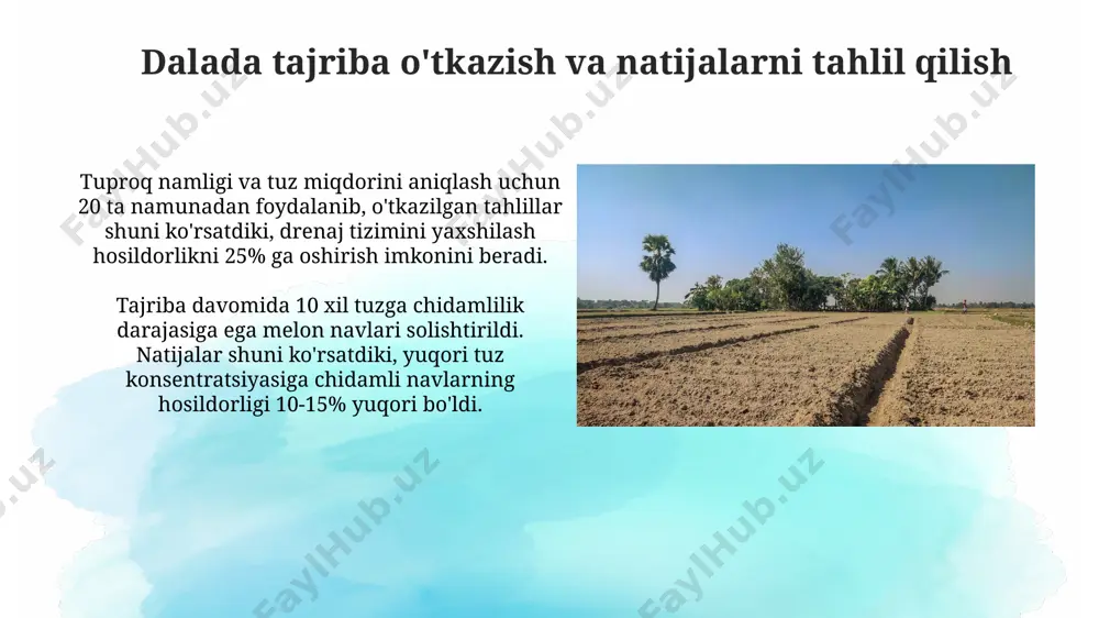 qovun yetishtirishning agrotexnik xaritasini tuzish - Page 5