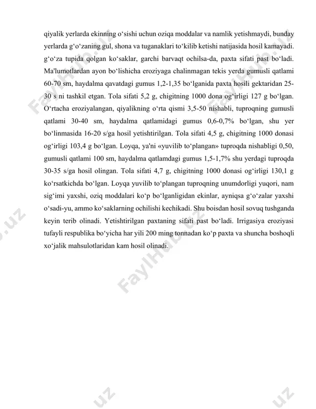 ing tonnadan ko‘p paxta va shuncha boshoqli xo‘jalik mahsulotlaridan kam hosil olinadi. image1.png