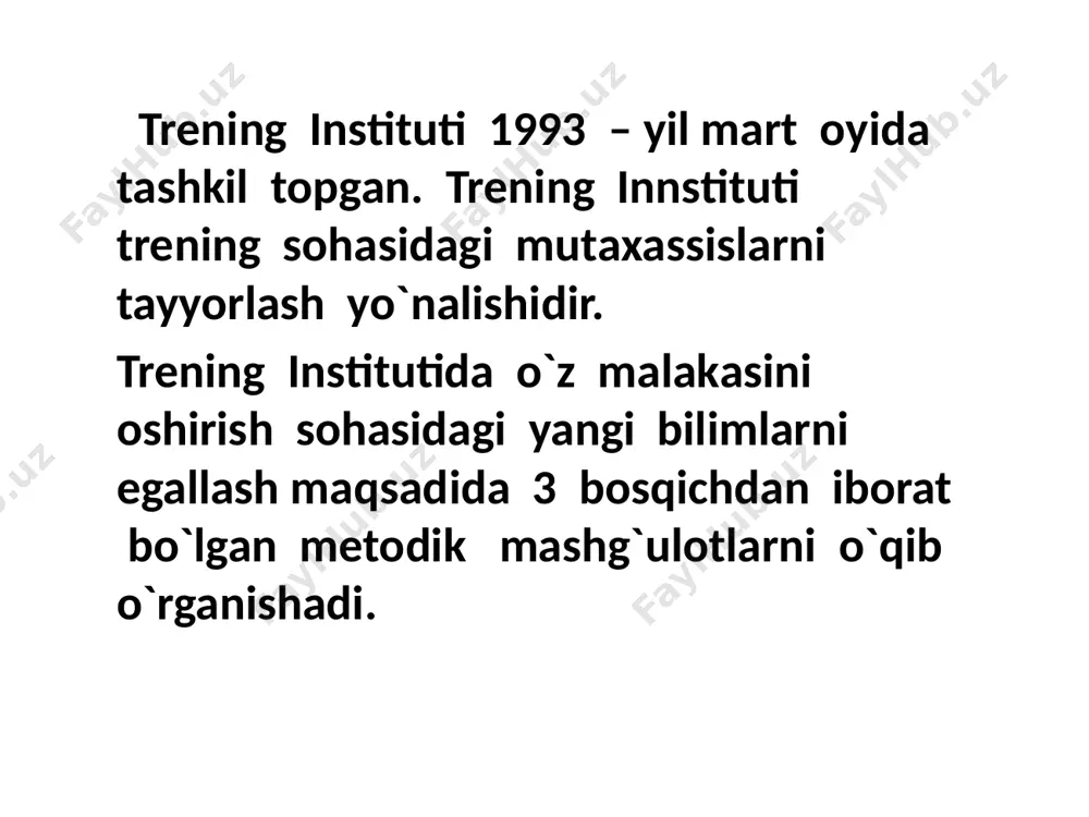 ta`lim jarayonida trening tushunchasi, rivojlanish tarixi - Page 3