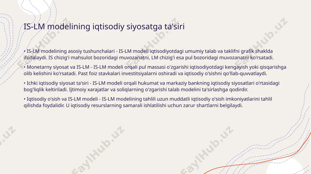 ta'minlaydi. pul miqdori o'sishi iqtisodiy faoliyatni qo'shimcha ravishda oshiradi. 1. makroiqtisodiy davrlarning to‘g‘ri ketma-ketligini belgilang: a) pasayish → tub daraja → o‘sish → cho‘qqi b) cho‘qqi → pasayish → tub daraja → o‘sish c) o‘sish → cho‘qqi → tub daraja → pasayish d) pasayish → o‘sish → cho‘qqi → tub daraja 2. qaysi turdagi ishsizlik texnologik taraqqiyot sababli yuzaga keladi? a) friksion b) tsiklik c) tuzilma d) yashirin 3. ishsizlik darajasi qanday hisoblanadi? a) ishsizlar soni / ishchi kuchi × 100 b) ishchi kuchi / ishsizlar soni × 100 c) band bo‘lmaganlar soni / umumiy aholi × 100 d) band bo‘lganlar soni / ishchi kuchi × 100 4. tsiklik ishsizlik qaysi holatda yuzaga keladi? a) iqtisodiy o‘sish davrida b) iqtisodiy pasayish davrida c) texnologik taraqqiyot sababli d) ishchilarni o‘qitish jarayonida image1.png image2.jpeg image3.jpeg image4.png image5.jpeg image6.jpeg image7.jpeg