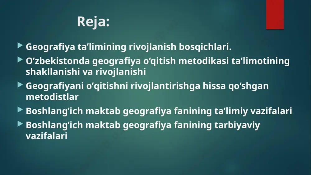 atishlar, tajribalar va ekskursiyalar bilan bog‘lab tabiiyot o‘qitish tizimini birinchi o‘lib aleksandr yakovlevich gerd (1841-1888) taklif qildi. gerd bunyodga keltirgan tizimda tabiiyotni o‘rganish jonsiz tabiatdan boshlanadi, u boshlang‘ich sinflarda jonsiz tabiat kursini o‘qitish metodikasini ishlab chiqdi. ”tabiiyot qisqa kursi” nomli darslik, shuningdek, “yer, havo, suv” nomli o‘quv qo‘llanma va ularni o‘qitishga oid “boshlang‘ich maktabda predmetli darslar” nomli metodik qo‘llanma (1883) yozdi. bu kitob uzoq vaqtlargacha jonsiz tabiat kursi bo‘yicha asosiy qo‘llanma bo‘lib keldi. sharq mutafakkirlarining tabiat haqidagi qarashlari. al xorazimiy, abu rayhon beruniy, abu nasr al-forobiy, abu ali ibn sino, mirzo ulug‘bek, zahiriddin muhammad bobur kabi allomalarimizning asarlarida o‘z ifodasini topgan. bu mutafakkirlarning asarlari astronomiya, matematika, geologiya, mantiq, musiqa, axloq, tibbiyot va tabiiyot kabi fanlarning rivojlanishiga ilmiy asos bo‘ldi. 84 yil “yerning tasviri” dunyodagi birinchi geografik atlas yer meridianining bir gradusi o‘lchab chiqilgan abu abdulloh al-xorazmiy (783-850 yy.) bag‘dod xalifasi ma'mun “yer va osmon xaritasi”ni tuzish ishini boshqarish al-xorazmiy “algoritm” …