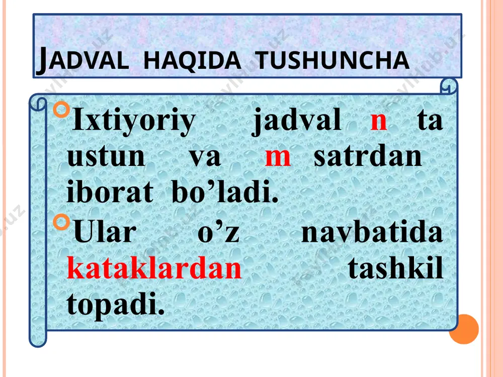 hujjatlarda jadvallar bilan ishlash - Page 3