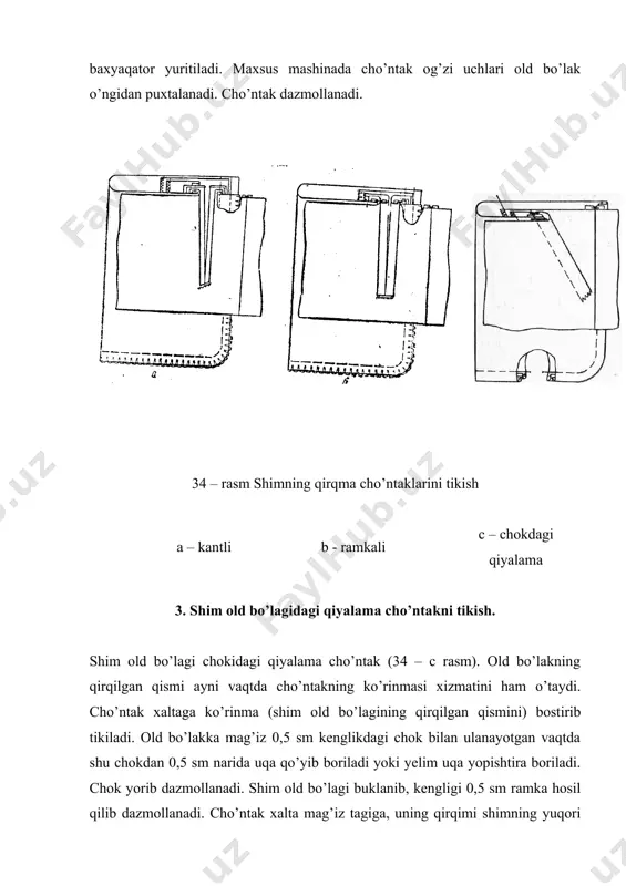 ustki kiyimlar chokidagi cho’ntaklarni tikish - Page 5