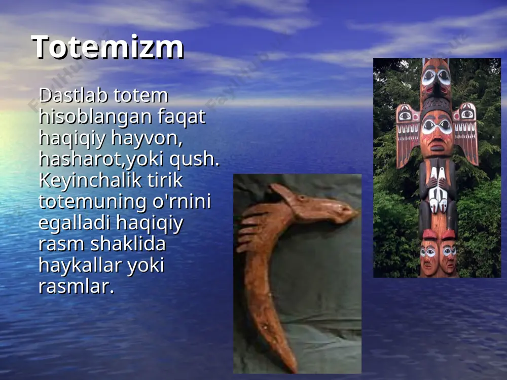 ibtidoiy tasavvurlar (animizm fitishezm totemizm) mazmuni - Page 4