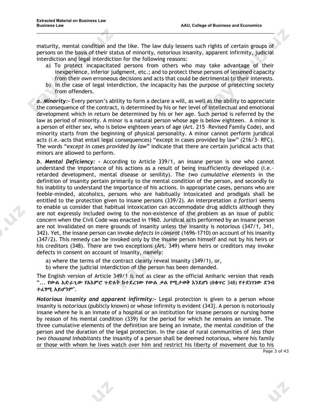 se that is made by only one party.this is a one-sided type of contract because only the offeror, who makes the promise, will be legally bound. the offeree may act as requested, or may refrain from acting, but may not be sued for failing to perform, or even for abandoning performance once it has begun, because he or she did not make any promises. contracts under ethiopian law when we come to the ethiopian legal system, we find the definition of contracts (enforceable agreements) under article 1675 of the ethiopian civil code. as such contract is defined as; ‘’an agreement whereby two or more persons as between themselves create, vary or extinguish obligation of proprietary nature’’. taking contract as a means constituting a valid obligation among contracting parties, it will have an automatic effect to get established, (formed) , varied (made deviation or change on the duties where contracting parties …