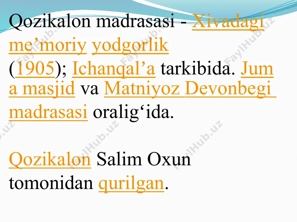 qozi kalon madrasasi - Page 3