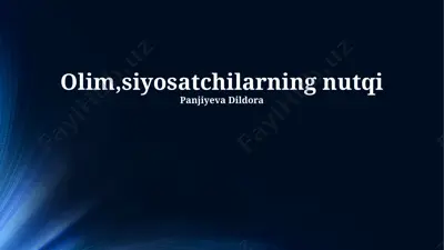 olim, siyosatchilarning nutqi — PPTX