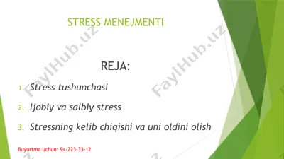stressmenejmenti — PPTX