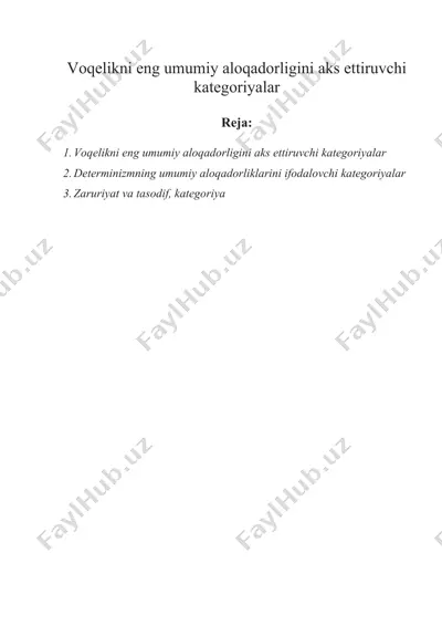 voqelikni eng umumiy aloqadorligini aks ettiruvchi kategoriyalar — DOCX
