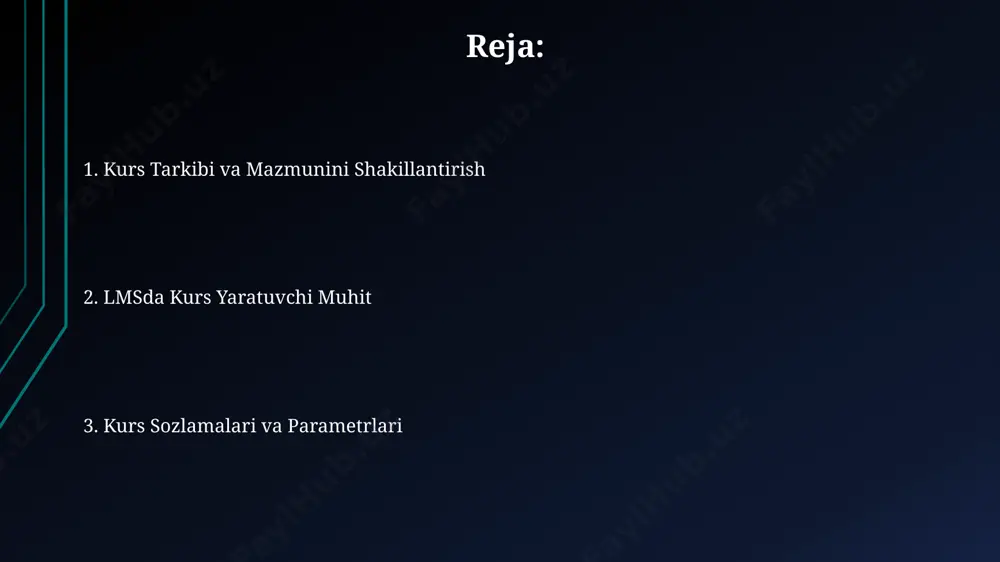 jarayonini samarali kuzatish uchun lms hisobot tizimidan foydalanib, kamida 3 ta o'quv ko'rsatkichini (masalan, test natijalari, topshiriqlarni bajarish darajasi, forum faolligi) tahlil qilish kerak. o'quv jarayonini kuzatish uchun real vaqt rejimida ishlaydigan lms monitoring tizimidan foydalanish, talabalar faolligini kuzatish va baholash imkoniyatini 20% ga oshiradi. hisobotlarni tahlil qilish "hisobotlarni tahlil qilish" kursi lmsda 3 ta asosiy modulga bo'linishi mumkin: ma'lumotlarni to'plash (1-modul), statistik tahlil (2-modul) va xulosalar chiqarish (3-modul), har bir modul amaliy mashg'ulotlar va topshiriqlar bilan ta'minlanadi. kurs davomida talabalar excel, spss yoki r kabi 2-3 ta dasturiy ta'minotdan foydalanishni o'rganadilar va kamida 5 ta turli xil hisobotlarni tahlil qilish bo'yicha amaliy loyihalarni bajarishlari kerak. baholash usullarini tanlash har bir baholash vazifasi uchun aniq ballar sistemasini (masalan, 100 balldan 70 ball olish sharti) va baholash mezonlarini oldindan belgilash kerak. baholash usullarini tanlashda, talabalarning 3 ta asosiy bilimlarini (nazariy, amaliy va muammo hal qilish) baholash uchun kamida 2 xil usulni …