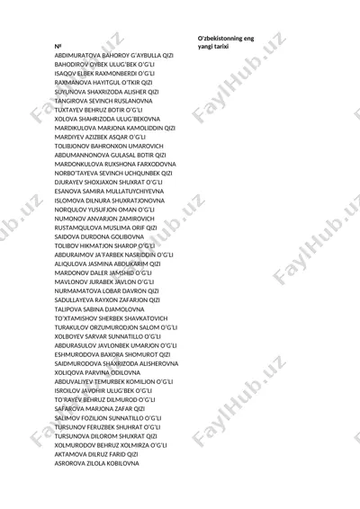 o'zbekistonning eng yangi tarixi — DOCX