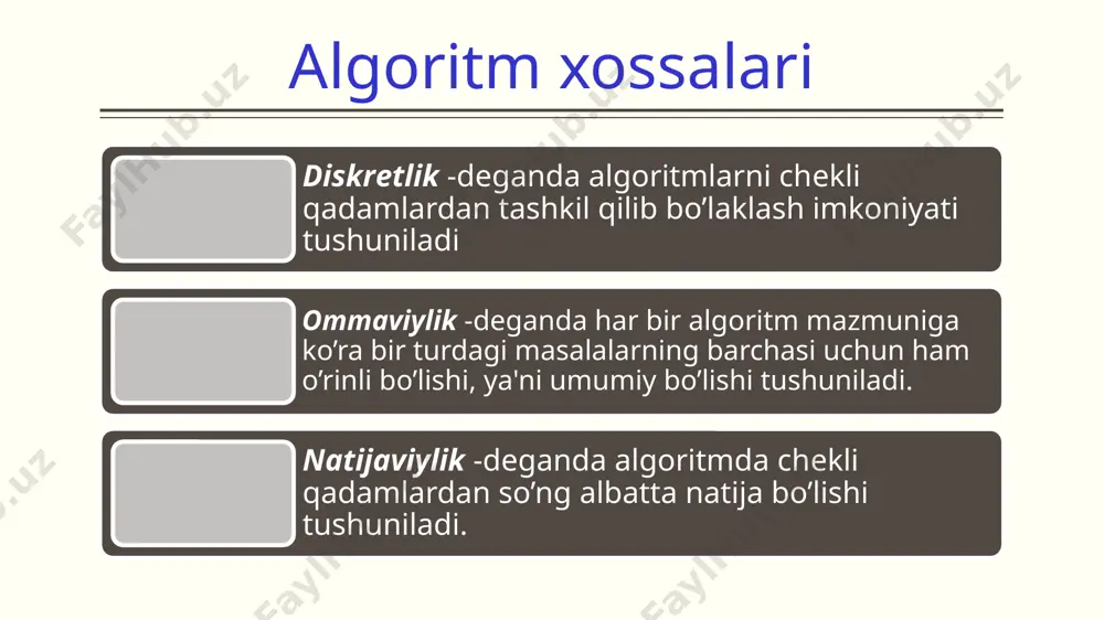 algoritm va uning asosiy xossalari 2 - Page 5