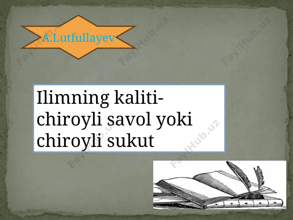 dasi alloh irodasi bilan uyg‘unlashib ketadi. uning xatti-xarakatlari, butun faoliyati alloh irodasining ifodasi bo‘lib qoladi. tasavvuf (sufiylik) tasavvuf murakkab diniy – falsafiy oqim bo‘lib, xilma-xil yo‘nalishga ega. shariat – diniy qonun-qoidalar va marosimlarni, qur’oni karim va hadisi sharifdagi axloqiy, ilohiy ko‘rsatmalarni puxta o‘zlashtirish, aynan, izchil suratda bajarish, xudoga ibodat qilishdir. tariqat – yer yuzidagi lazzatlardan voz kechib, nafsni tiyib, xilvatda yashab, faqat xudo xaqida o‘ylash, hayol surish, eslash, uni qalbdan sevishdir. ma’rifat – xamma narsaning butun borliqning asosi xudo ekanini bilish. ma’rifatda olam, jamiki narsalar xudoning zuxuratidan iborat, odam olloxning zarrasi deyiladi. xaqiqat – o‘zini xudoning dargoxiga erishgan, vasliga yetgan, hatto u bilan qo‘shilib ketgan deb bilishdir. yusuf hamadoniy xoja ahmad yassaviy abdulxoliq g’ijduvoniy najmiddin kubro baxouddin naqshband uyg‘onish davri (ix-xii asrlar)falsafasining xususiyatlari: dunyoviy ma’rifatga intilish, tabiiy-falsafiy, ijtimoiy ilmlarni rivojlantirish. tabiatga qiziqish, tabiatshunoslik ilmlarining rivoji, ratsionalizm, aql kuchiga ishonishdan, asosiy e’tiborni xaqiqatni topishga qaratilgan fanlarga berish insonni ulug‘lash, uning aqliy, …