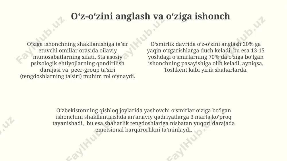 o’smirlik davrida psixik rivojlanish xususiyatlari - Page 4