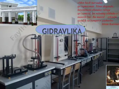 gidravlika fani bo‘yicha taqdimot — PPT