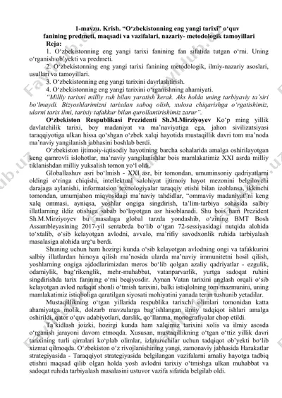 o‘zbekistonning eng yangi tarixi — PDF