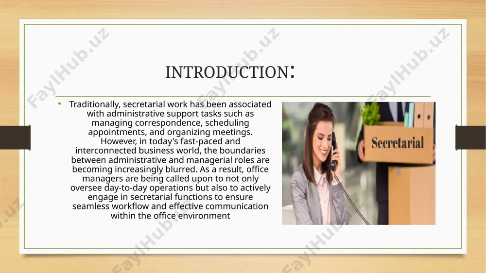 fundamentals of secretarial work in the work of an office manager - Page 3