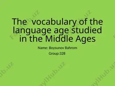 middle english language — PPTX