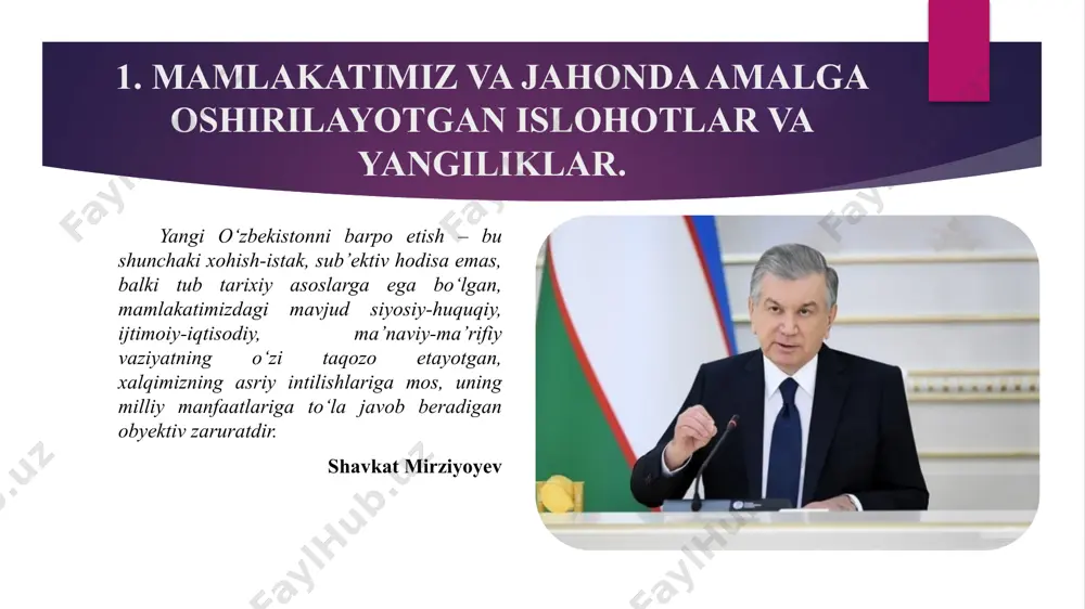 an shht iqlim kengashini tuzish taklif qilindi. 1. mamlakatimiz va jahonda amalga oshirilayotgan islohotlar va yangiliklar. “barchamiz uchun hayotiy o‘ta muhim bo‘lgan ushbu sohada amaliy hamkorlikning yangi mexanizmlari va shakllari zarurdir”, dedi shavkat mirziyoyev. xavfsizlik sohasidagi samarali hamkorlik shht rivojlanishining muhim sharti hisoblanadi. mamlakatlardagi vaziyatni baholash va bugungi voqelikni hisobga olgan holda majmuaviy qarorlar qabul qilish uchun mintaqaviy aksilterror tuzilmasi kengashining yillik sayyor yig‘ilishlari amaliyotini yo‘lga qo‘yish muhimligi ta’kidlandi. kiberjinoyatchilikka qarshi kurashish uchun qo‘shma platformani yaratish vazifasi tobora dolzarb bo‘lib borayotgani qayd etildi. 1. mamlakatimiz va jahonda amalga oshirilayotgan islohotlar va yangiliklar. xulosa sifatida shuni ta’kidlash lozimki, o‘tgan davrda shht o‘zini samarali mexanizm sifatida namoyon etib, siyosat va xavfsizlikdan iqtisodiy va ijtimoiy hamkorlikkacha bo‘lgan keng qamrovli masalalarni o‘z ichiga olgan mintaqaviy muammolarning butun bir majmuini hal etishga qodir xalqaro forum sifatida jahon siyosat sahnasidan mustahkam o‘rin egalladi. ayniqsa, bugungi kunda dunyoda tinchlik va barqarorlikni ta’minlash, mintaqalar va hududlarda xavfsizlik va …