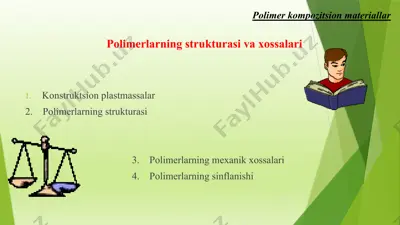 polimerlarning strukturasi va xossalari — PPTX