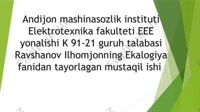 muqobil energiya manbalari — PPTX