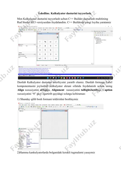 kalkulyator dasturi — DOCX
