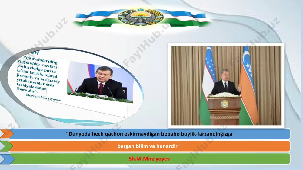 ta’siriga tushib qolmaslikni oldini olish iv.mavzu yuzasidan vazifalar darslarga muntazam qatnashmaydigan o‘quvchilarni aniqlash; darslarga muntazam qatnashmaslikning kelib chiqish sabablarini aniqlash; “oila-maxalla-maktab” uzviy tizimi asosida voyaga etmaganlar bilan manzilli ishlashni yo‘lga qo‘yish muntazam dars qoldiradigan o‘quvchilar oilaviy holatini o‘rganish va tahlil qilish; asosiy maqsad o‘quvchi yoshlani buzg‘unchi, yot g‘oyalar tasiriga tushib qolmaslikni oldini olish v.muammo yuzasidan xorijiy tajribalarni o’rganilganligi singapur davlatida o‘z farzandinng maktabga borishiga e’tiroz bildiradigan bo‘lsa ular farzandlari bilan birgalikda ma’muriy ta’lim kengashiga chaqiriladi.bundan keyin ham salbiy holat davom etsa , ularga nisbatan qonuniy tartibda jarima jazosi qo‘llaniladi . germaniyada farzandlari maktabga kelmagan ota-onalar ogohlantiriladi.agar ushbu holat yana davom etsa , ularga nisbatan jarima jazosi (1250 yevro) gacha qo‘llaniladi. bundan tashqari 14yoshdan 18 yoshgacha bo`lgan bolalarga nisbatan ham dars qoldirganliklari uchun qamoq tarzida jazo chorasi qo‘llanilishi mumkin vi.qiyosiy tahlil etilganligi t/r amaldagi holat (o’zbekistonda) amaldagi holat (xorijda) taklif 1 o‘quvchi yoshlarning aksariyat qismi ko‘p vaqt talab qiladigan tarmoq o‘yinlariga …
