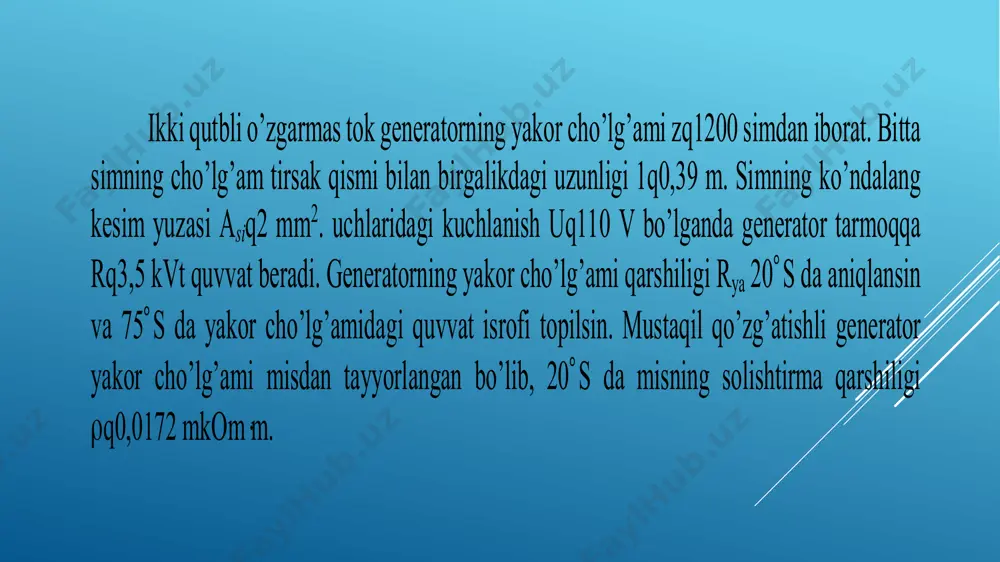 o'zgarmas tok mashinalaridagi foydali ish koefitsiyentlarini aniqlash - Page 4