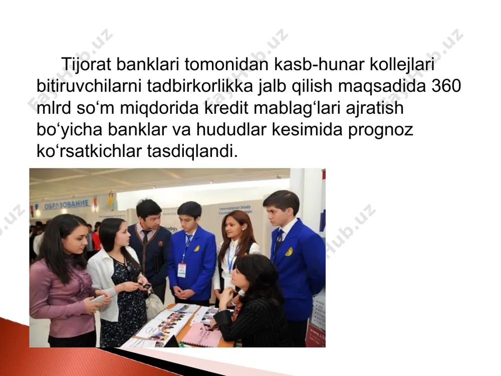 yo taraqqiyot banki ishtirokida farg‘ona, marg‘ilon va jizzax shaharlari kanalizatsiya tizimini rekonstruksiya qilish hamda toshkent viloyati qibray va zangiota tumanlari ichimlik suvi ta'minotini yaxshilash loyihalari bo‘yicha birinchi chorak yakuni bilan 18,1 km kanalizatsiya kollektorlarini qurish, 3 dona kanalizatsiya nasos stansiyalarining qurilishini yakunlash kutilmoqda. uzoq yo‘llar yaqin bo‘ldi aholiga transport xizmati ko‘rsatish tizimini yaxshilash maqsadida, dasturga muvofiq buxoro viloyatida 2 ta, jizzax viloyati 1 ta, navoiy viloyatida 4 ta, surxondaryo viloyatida 1 ta, sirdaryo viloyati 3 ta, toshkent viloyatida 1 ta xorazm viloyatida 2 ta, jami 14 ta yangi yo‘nalish ochildi. dastur doirasida 2017 yilda 537 ta avtobus sotib olinishi rejalashtirilgan. shundan 116 ta “isuzu” rusumli avtobusi xarid qilindi va yo‘nalishlarda xizmat ko‘rsatmoqda. jumladan: jizzax viloyatida – 26 ta, namangan viloyatida – 12 ta, xorazm viloyatida – 8 ta, farg‘ona viloyatida – 13 ta, qoraqalpog‘iston respublikasida –10 ta, samarqand viloyatida – 2 ta, buxoro viloyatida – 43 ta, sirdaryo viloyatida – …