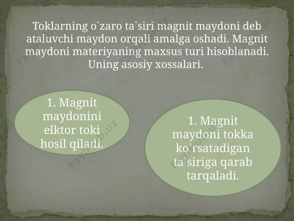 magnit maydoni toklarning o'zaro ta'siri - Page 3