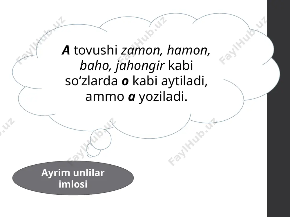 ayrim unlilar imlosi. a va o unlilarining talaffuzi va imlosi - Page 3
