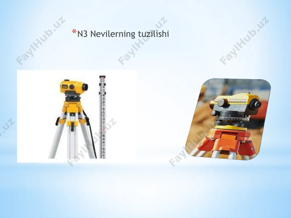 niveler asbobi va reyka bilan tanishish nuqtalar nisbiy balandligini oʻlchash - Page 5