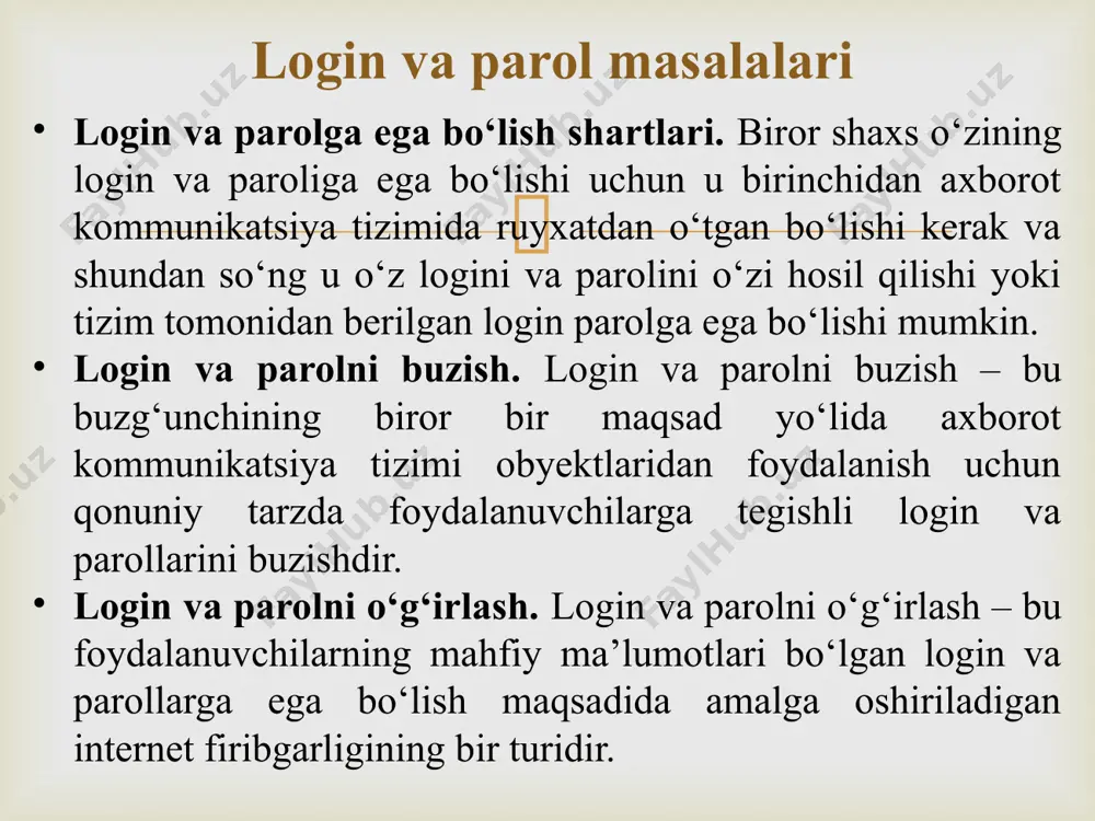 axborot xavfsizligini ta’minlash usullari - Page 5