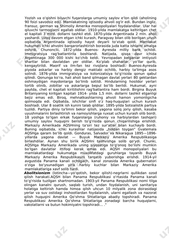 tilgan madero aqsh ga ketishga majbur bo‘ldi va 1910-yili u yerda „san-luis- potosi rejasi" deb atalgan o‘z dasturini e'lon qildi. u saylovlarning soxtaligini oshkor qilib, o‘zini esa qonuniy prezident deb atadi. diktatura davrida hindulardan g'ayriqonuniy tortib olingan yerlarini qaytarib berishga, pomeshiklarga qarashli yerlarning bir qismini haq to‘lash evaziga dehqonlarga berishga va'da berdi. xalqni qo‘zg'olonga chaqirdi. 1911-yilda ko‘tarilgan xalq qo‘zg'olonidan qo‘rqib ketgan dias meksikadan qochishga majbur bo‘ldi. 1911-yil 7-iyunda madero poytaxtga kirib keldi va prezidentlik lavozimini egalladi. biroq, meksikadagi og'ir ichki siyosiy vaziyat tufayli u biror jiddiy o‘zgarishlar qila olmadi. shunday bo‘lsa-da, ish kunini 10 soatgacha cheklab qo‘ydi va ishlab chiqarishda jarima tizimini bekor qildi. chet el kapitalini cheklashga va milliy iqtisodini himoya qilishga intildi. aqsh maderoning milliy siyosatiga dushmanlik ko‘zi bilan qaradi va diktator diasning maslakdoshi, general uertani maderoga qarshi gijgijlay boshladi. aqshning qo‘llashidan ruhlangan uerta 1913-yilda davlat to‘ntarishi o‘tkazdi. madero otib tashlandi. uerta diktaturasi meksikadagi ahvolni yanada og'irlashtirdi. faqat …
