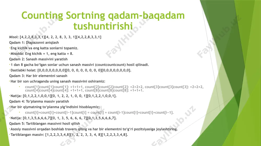 counting sort algoritmi - Page 5