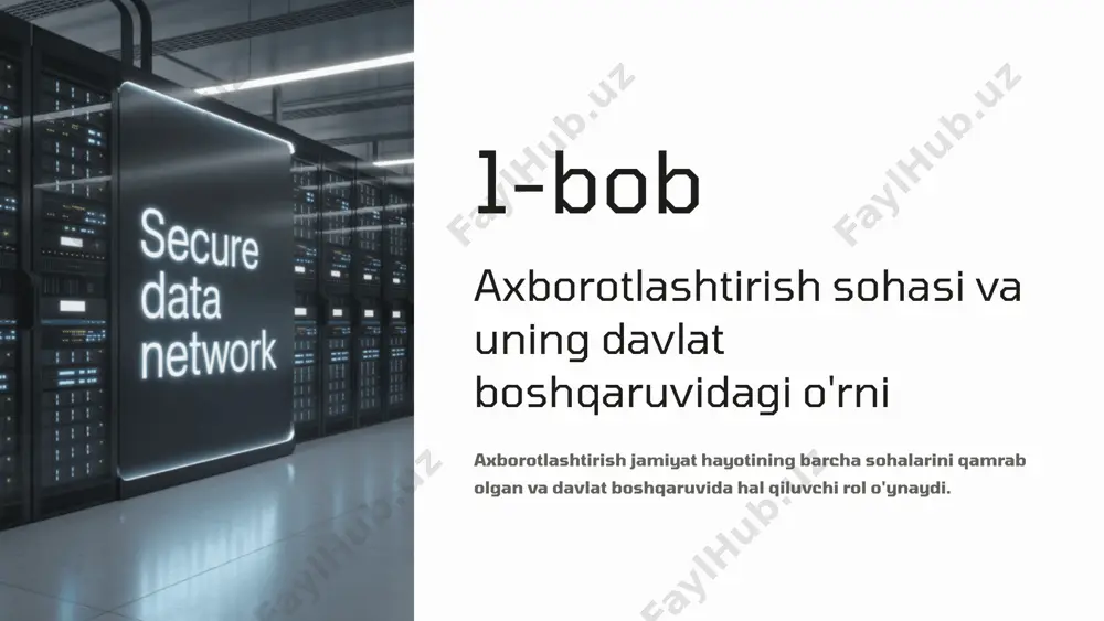 y etishda faol ishlar olib bormoqda. o'zbekistonda shaxsiy ma'lumotlarni himoya qilish holati 2025 yil qarori prezident qarori № pp-153: axborot texnologiyalari yordamida jinoyatlarga qarshi kurash tizimi yangi tizimlar kiberxavfsizlik bo'yicha monitoring xizmatlari va himoya tizimlarini tashkil etish kiberjinoyatlar va ularning o'sishi 5.5k 2023 yilda qayd etilgan kiberjinoyatlar soni 58.8k 2024 yilda kiberjinoyatlar sonining keskin o'sishi asosan bank kartalari o'g'irlanishi va shaxsiy ma'lumotlar suyiste'mol qilinishi bilan bog'liq holatlar ko'paymoqda. bu holat samarali himoya choralarini kuchaytirishni talab qiladi. e'tiboringiz uchun rahmat image1.png image2.png image3.png image4.png image5.png image6.png image7.png image8.png image9.png image10.png image11.png image12.png image13.png image14.png image15.png image16.png