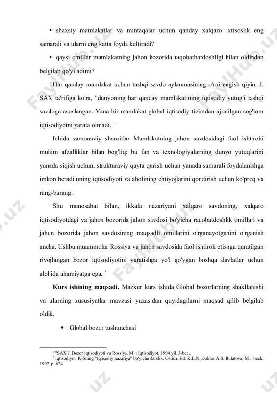 i savdo tayyor mahsulotlar, savdo mashinalari va uskunalari, xom ashyo va xizmatlarning savdosi bo'yicha tovar ixtisosligiga ajratiladi. xalqaro savdo butun dunyoda avdaokushin e.f o'rtasida to'langan umumiy savdo aytiladi. xalqaro iqtisodiy aloqalar. ammo, "xalqaro odam savdosi" tushunchasi, "tarmoqli mamlakatlarning rivojlanayotgan mamlakatlarning jami savdo aylanmasi, jamg'arab turgan savdo aylanmasi masalan, mamlakatlar, mintaqadagi har qanday qit'a mamlakatlarining aylanmasi sharqiy evropadan va h.k. jahon narxi yilning o'zgarishi, bu tovarni sotish shartlariga, shartnomaning xususiyatlariga qarab farq qiladi. amalda, global savdosning ayrim savdo markazlarida, taniqli firmalar - eksportchilar yoki tegishli turdagi tovarlar import qiluvchilarida dunyo miqyosidagi yirik firmalar yoki import qiluvchilar narxi jahon narxlari sifatida qabul qilinmoqda. jahon narxlari ko'plab tovarlar (dona, kauchuk, paxta va boshqalar) dunyodagi eng yirik tijorat almashinuvi bo'yicha operatsiyalar jarayonida tashkil etilgan. tashqi savdo tanlovini tanlashdan oldin, barcha davlatlar tezda yoki kech. ikki asr davomida ushbu mavzuni muhokama qilmoqda. har bir mamlakat manfaatlariga ko'ra, u ishlab chiqarishga ixtisoslashgan, bu eng katta afzallik …