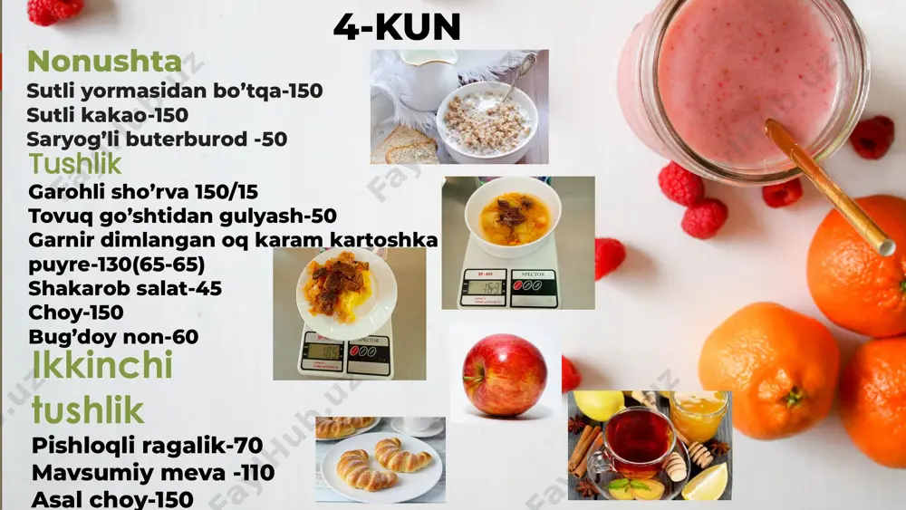 zangiotatumani 20-maktabgacha ta’lim tashkilotining yozgi 10-kunlik menyusi - Page 5