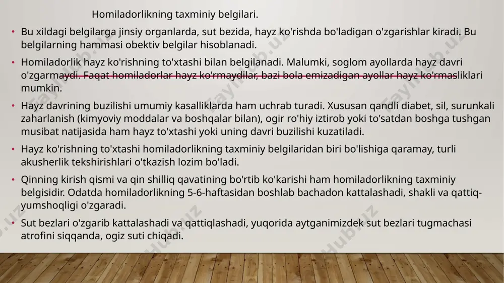 homiladorlikni tekshirish usullari - Page 5