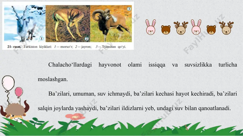 o‘rta osiyo hayvonot dunyosi 7-sinf - Page 5