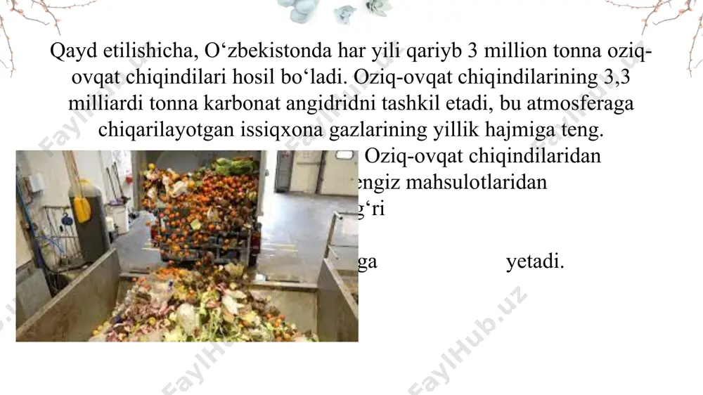 on qo’shimcha moyli urug‘larni saqlash – tayyorlov tizimidagi korxonalarning va yog‘-moy sanoati korxonalari ishining asosiy bosqichidir. moyli urug‘larni saqlashda ularning biologik xususiyatlari bir qator noqulayliklar kelib chiqishga sabab bo‘ldi. to‘g‘ri saqlashni bilmaslik, moyli urug‘larning sifatiga ta’sir etuvchi asosiy omillrni bilmay saqlash moyli urug‘larni buzilishiga olib keladi. bu buzilish urug‘larni va ular tarkibidagi moy miqdorini ko‘p miqdorda yo‘qolishiga olib keladi. moyli xom ashyo saqlash davrida bir qancha biokimyoviy o‘zgarishlarga uchrashi mumkin. bunda fermentlar ta’siri ostida urug‘larning tarkibi o‘zgarib boradi. fermentlar chigitning namligi va harorati me’yordan oshgan vaqtda mag‘iz tarkibini buzib, uchglitsirid, oqsil, karbonvodorod, gossipol va boshqa murakkab qo‘shilmalarning parchalanishiga sabab bo‘ladi. natijada chigitning mag‘zi to‘q sariq yoki qora rangga aylanib, tarkibida erkin yog‘ kislotalari, aldegid, keton va boshqa badbo‘y xidli moddalar paydo bo‘ladi. bunday chigitlar «kuygan», «buzilgan» chigitlar deyiladi. chigit «buzilganda» uning mag‘zi tarkibi o‘zgaradi, ishqorda eriydigan oqsil moddalar kamayadi. kuygan chigitlardan kislota soni yuqori bo‘lgan sifatsiz moy chiqadi. urug‘ xujayralarida …