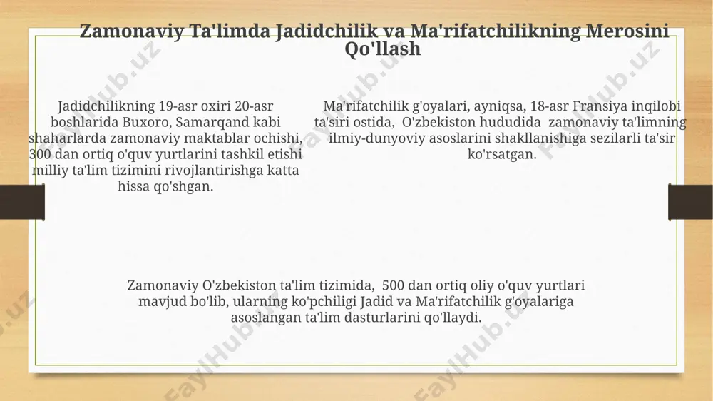 jadid va maʼrifat parvarlarning pedagogik qarashlari - Page 5