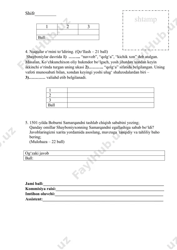 savol-topshiriqlar o‘zbekiston tarixi fanidan - Page 3