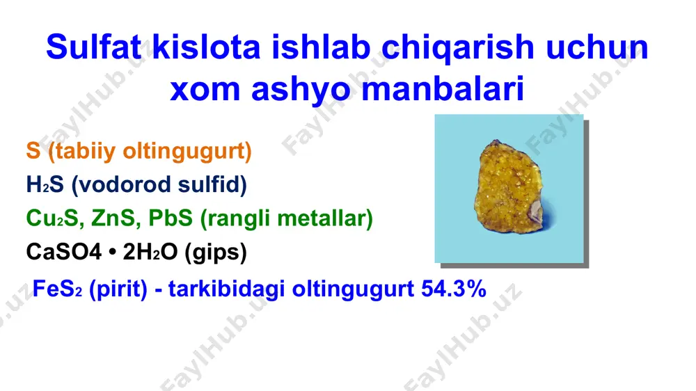 sanoatda sulfat kislota ishlab chiqarish - Page 4