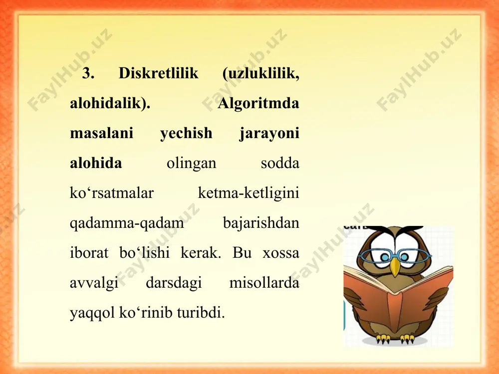 algoritmning asosiy xossalari - Page 4