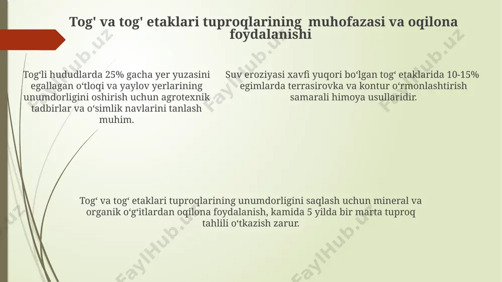 oʻzbekistonning togʻ oldi va togʻlardagi tuproqlari - Page 5
