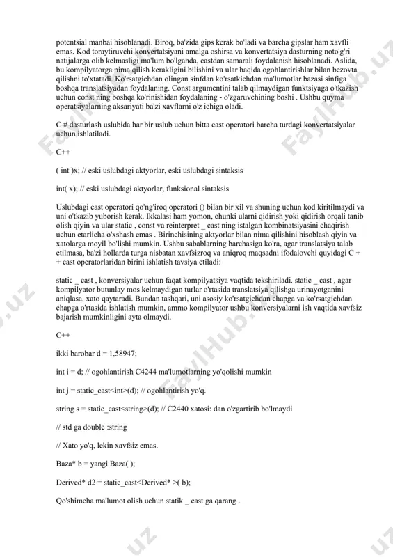 arifmetik tiplarni konvertatsiya qilish - Page 4