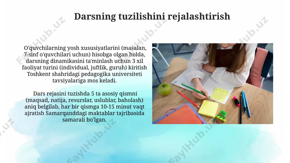 mavzu boyicha dars ishlanmasini tayyorlash - Page 4